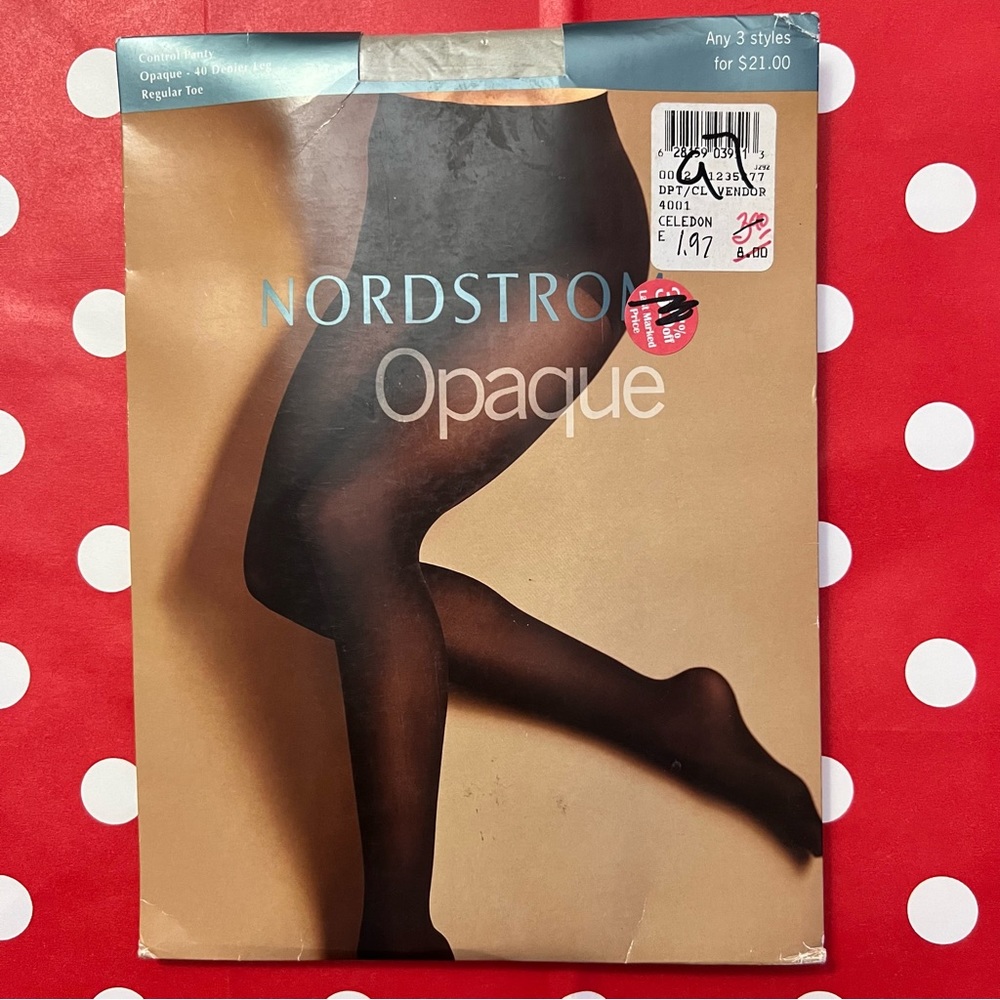 Vintage Nordstrom opaque control top pantyhose